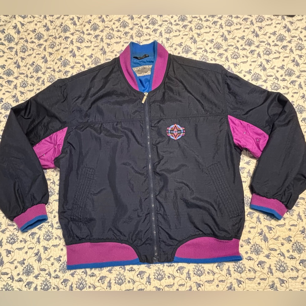 Vintage Head Sportswear worldwide men’s Jacket size L
Navy and Pink